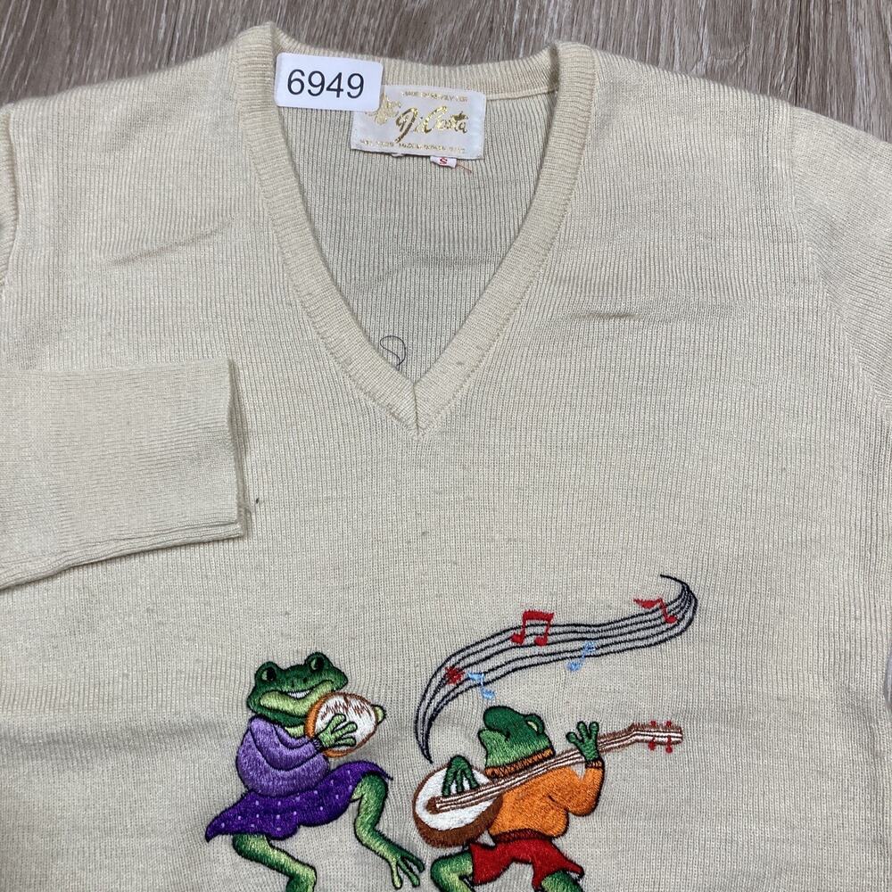 Frog Sweater S 90s 00s Y2k My Pad Or Yours Funny Parody Humor Pullover Crewneck - Picture 4 of 9